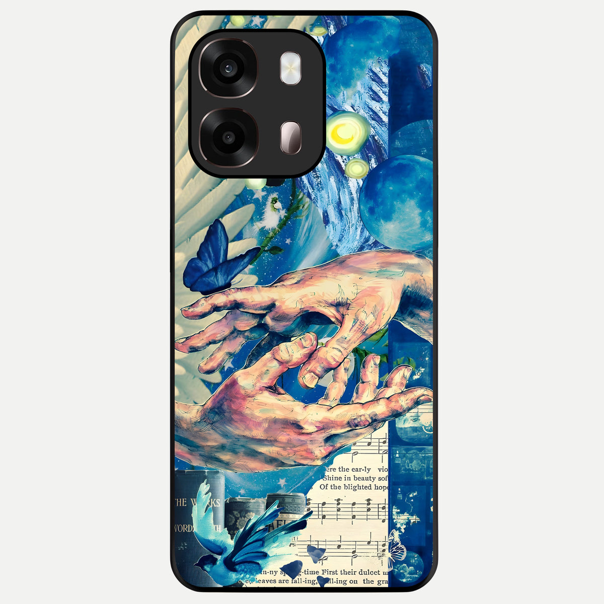  Aesthetic Divider Glass Case For Oppo A6 Pro 5G back cover – full design glossy printed glass finish
