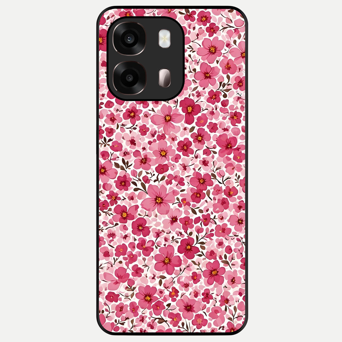  Cherry Blossom Charm Glass Case For Oppo A6 Pro 5G back cover – full design glossy printed glass finish