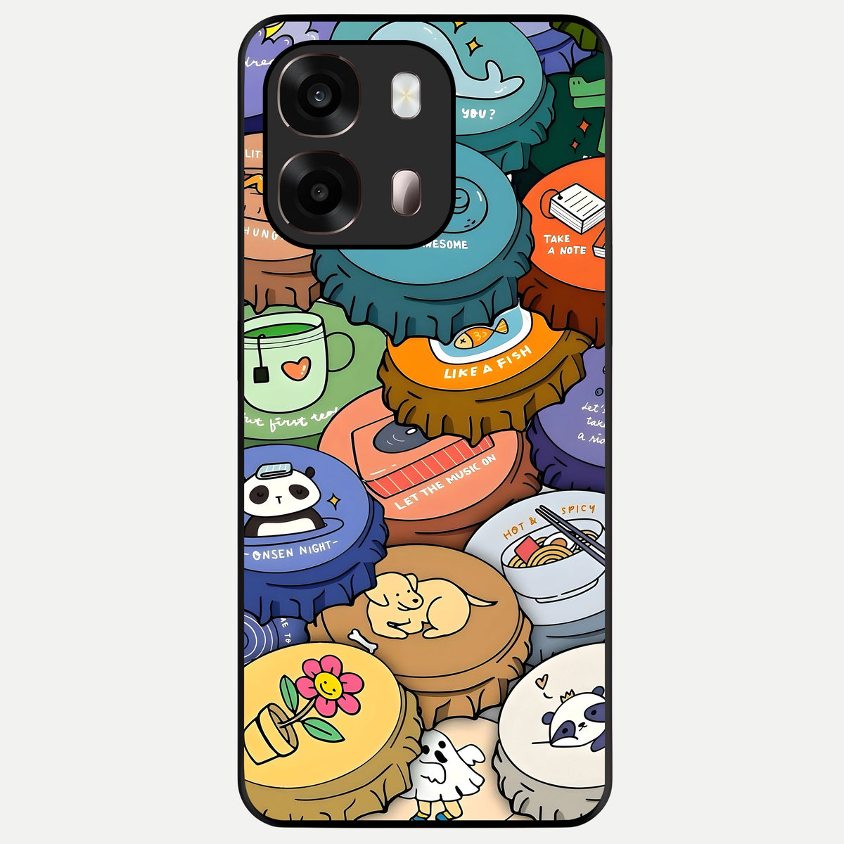  Coins Patterns Glass Case For Oppo A6 Pro 5G back cover – full design glossy printed glass finish