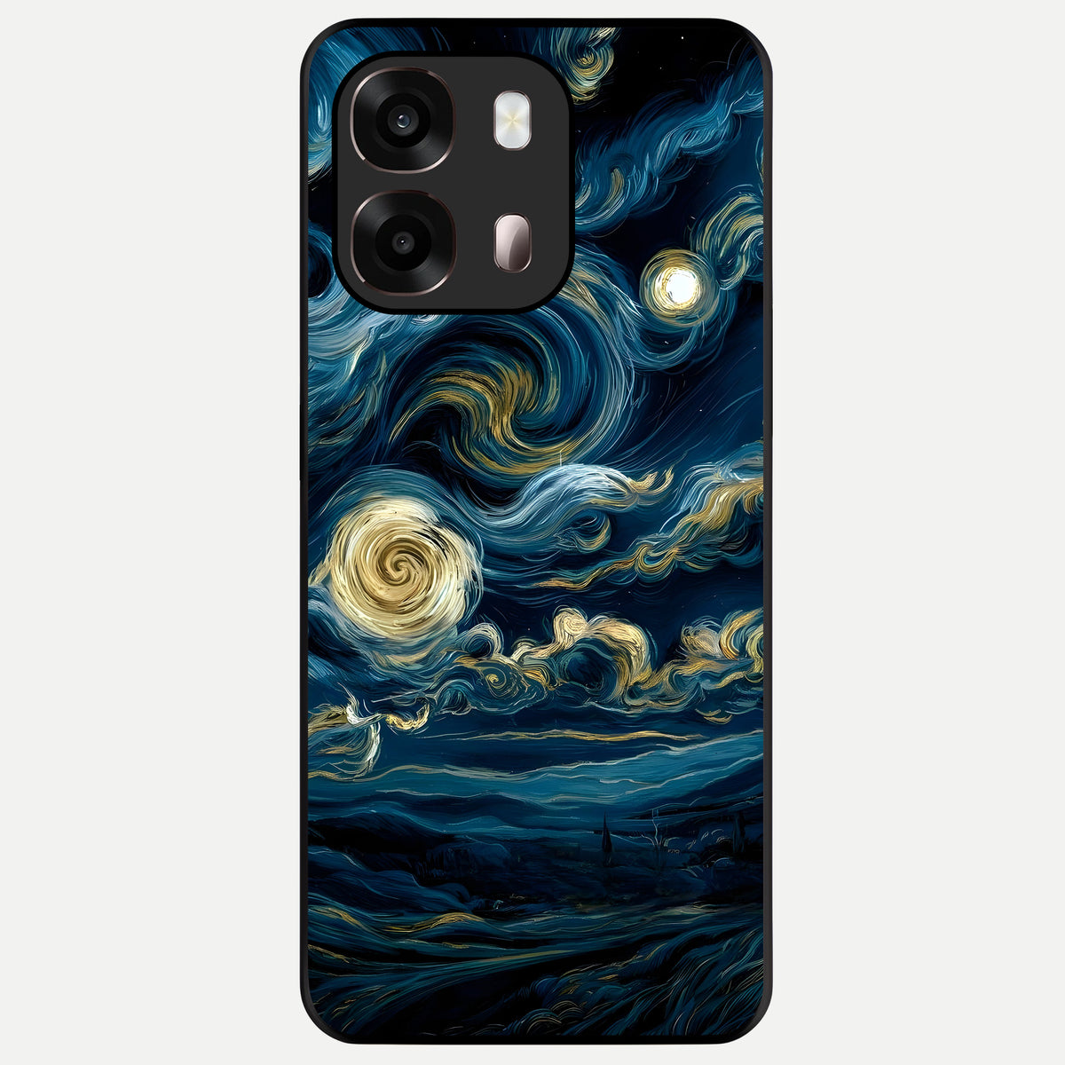  Midnight Sky Whirl Glass Case For Oppo A6 Pro 5G back cover – full design glossy printed glass finish