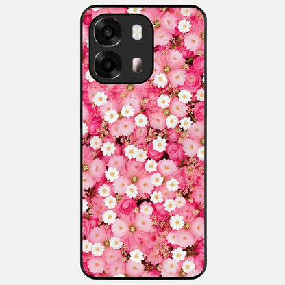  Pink Daisy Bliss Glass Case For Oppo A6 Pro 5G back cover – full design glossy printed glass finish