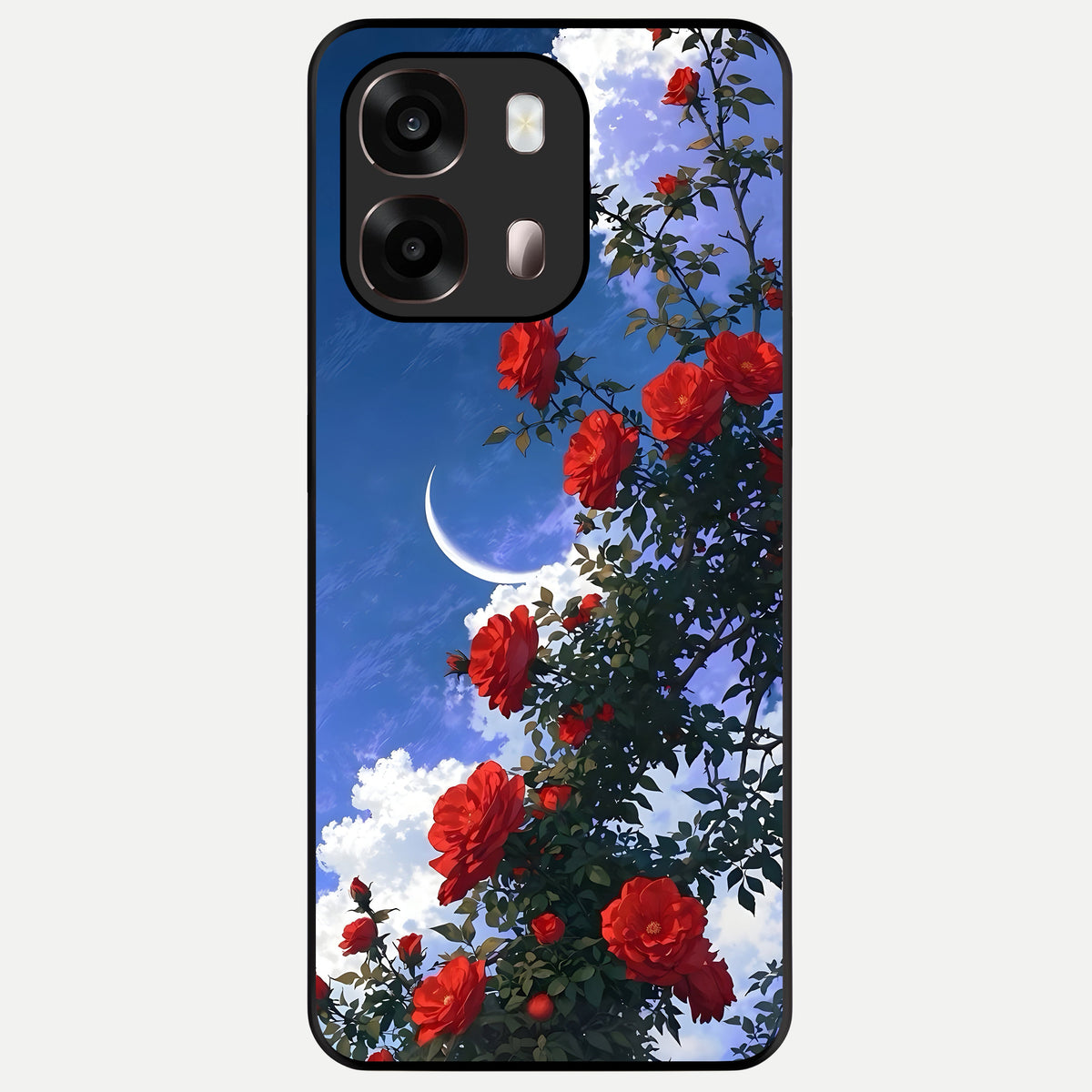  Rose Drift Flowers Glass Case For Oppo A6 Pro 5G back cover – full design glossy printed glass finish