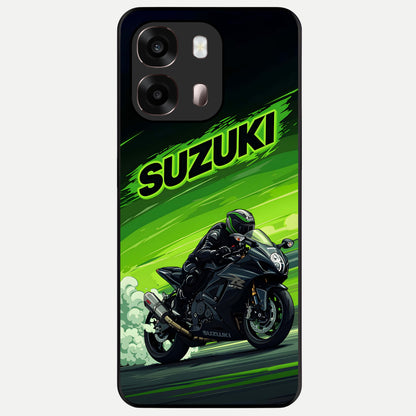  Suzuki Speed Beast Glass Case For Oppo A6 Pro 5G back cover – full design glossy printed glass finish