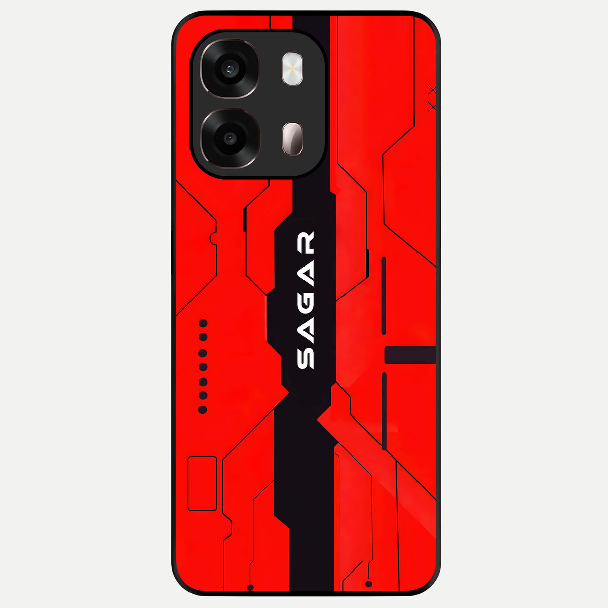  Voltage Rise CYBERPUNK Custom Name Glass Case For Oppo A6 Pro 5G back cover – personalized glossy printed glass finish
