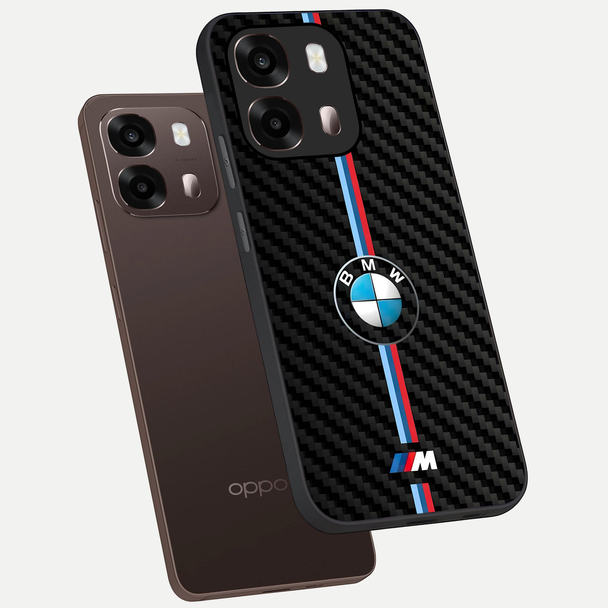  BMW Pattern phone case For Oppo A6 Pro 5G showing premium glass back cover with detailed artwork