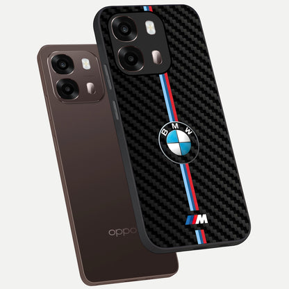  BMW Pattern phone case For Oppo A6 Pro 5G showing premium glass back cover with detailed artwork