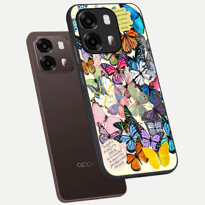  Butterflies Petal Dream phone case For Oppo A6 Pro 5G showing premium glass back cover with detailed artwork