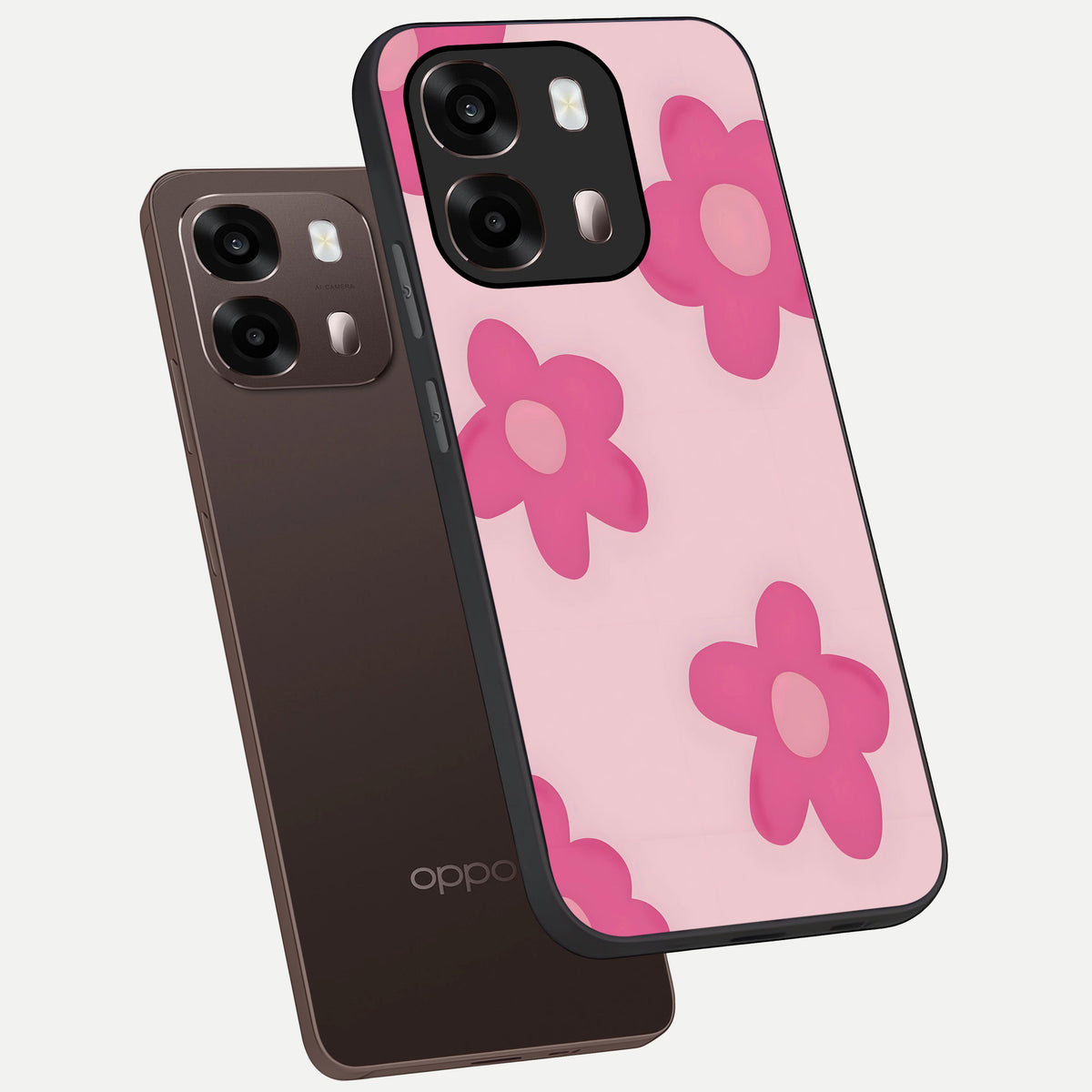  Candy Bloom Dreams phone case For Oppo A6 Pro 5G showing premium glass back cover with detailed artwork