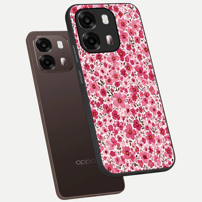  Cherry Blossom Charm phone case For Oppo A6 Pro 5G showing premium glass back cover with detailed artwork