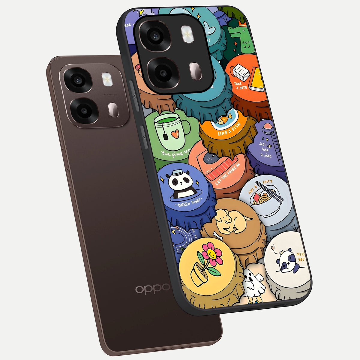  Coins Patterns phone case For Oppo A6 Pro 5G showing premium glass back cover with detailed artwork