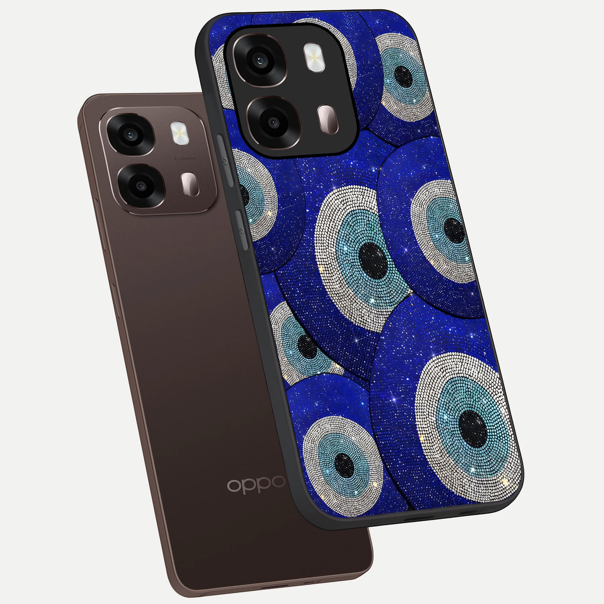  Galaxy Eye Flow phone case For Oppo A6 Pro 5G showing premium glass back cover with detailed artwork