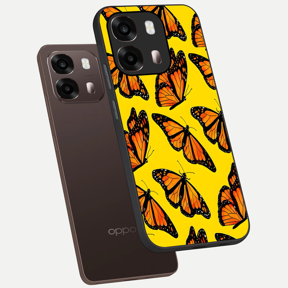  Golden Wing Flight phone case For Oppo A6 Pro 5G showing premium glass back cover with detailed artwork