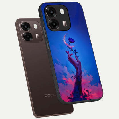  Mystic Hand phone case For Oppo A6 Pro 5G showing premium glass back cover with detailed artwork