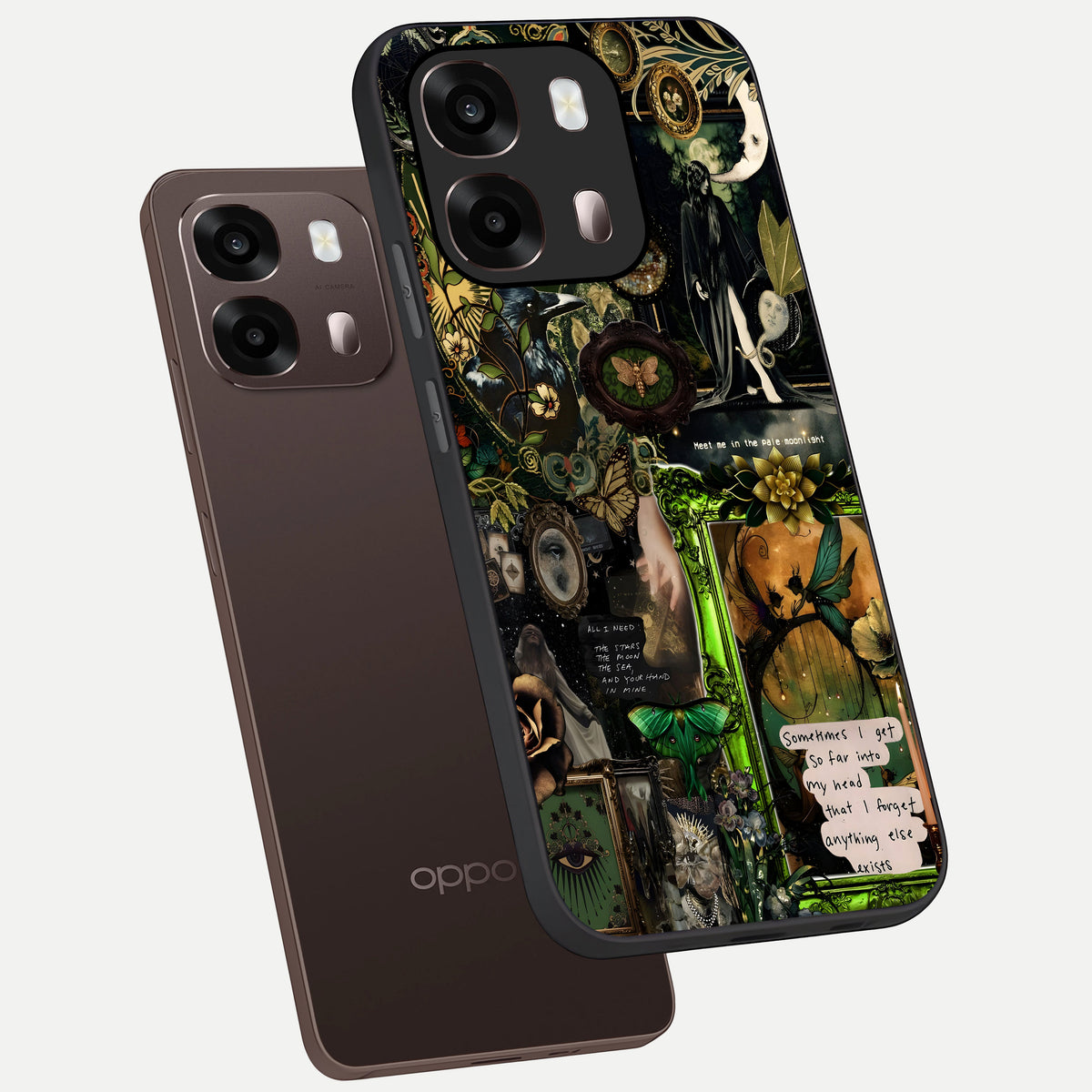  Mystic Woods Secret phone case For Oppo A6 Pro 5G showing premium glass back cover with detailed artwork