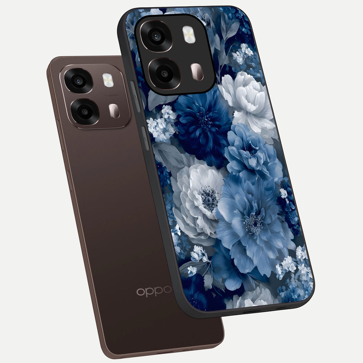  Royal Bloom Garden phone case For Oppo A6 Pro 5G showing premium glass back cover with detailed artwork