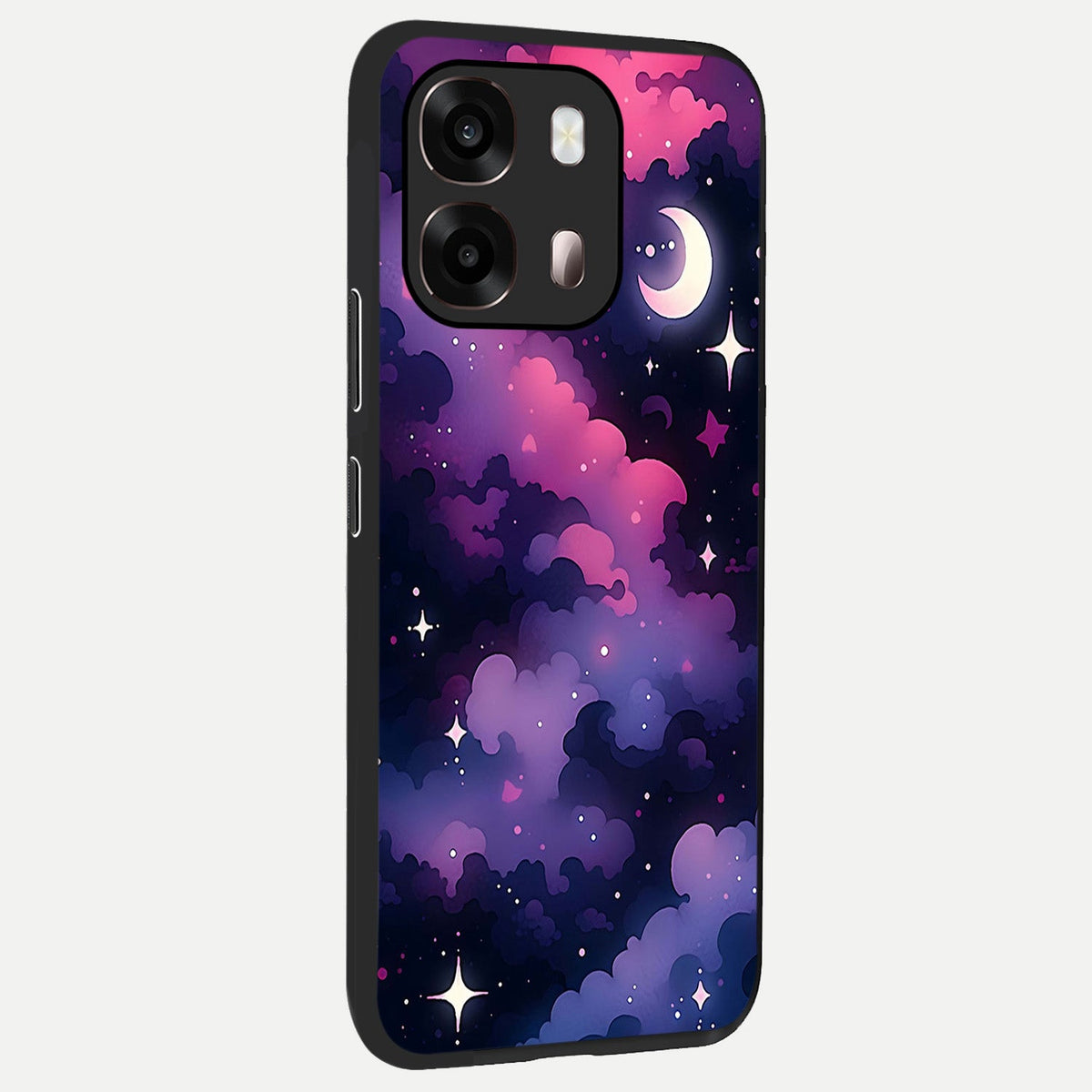  Celestial Moon Magic back cover For Oppo A6 Pro 5G slim fit glass case with vibrant aesthetic design