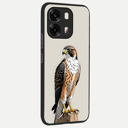  Clever Eagle back cover For Oppo A6 Pro 5G slim fit glass case with vibrant aesthetic design