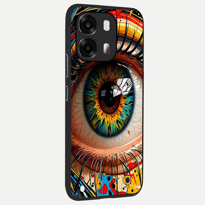  Colorful Eye back cover For Oppo A6 Pro 5G slim fit glass case with vibrant aesthetic design