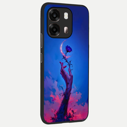  Mystic Hand back cover For Oppo A6 Pro 5G slim fit glass case with vibrant aesthetic design