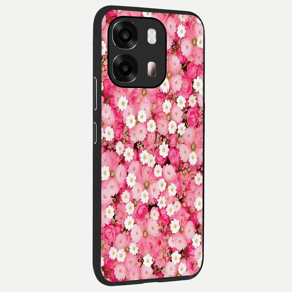  Pink Daisy Bliss back cover For Oppo A6 Pro 5G slim fit glass case with vibrant aesthetic design