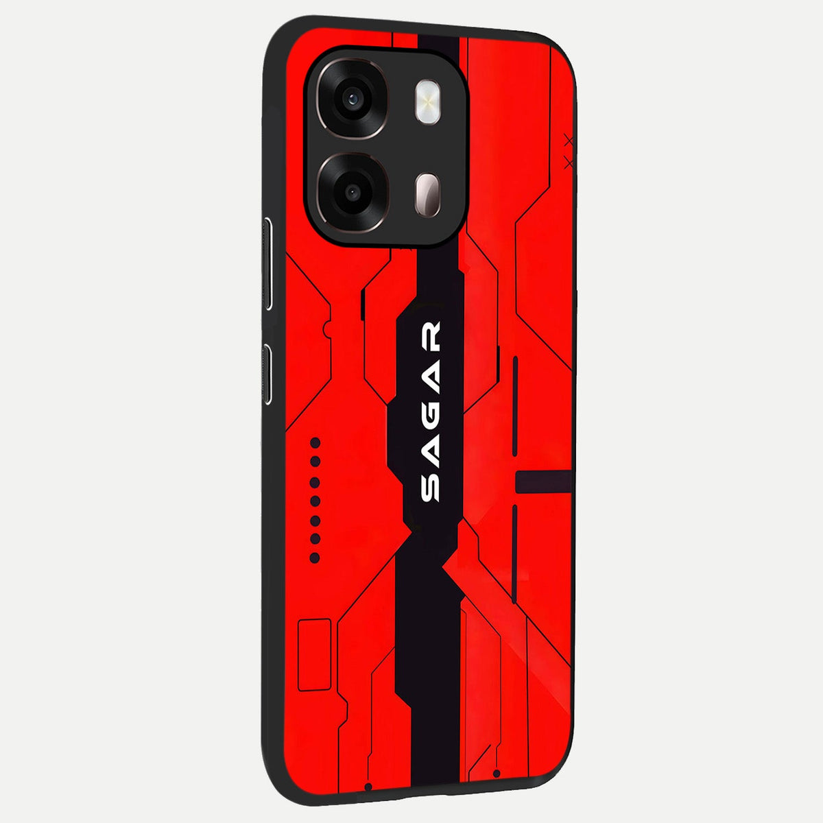  Voltage Rise CYBERPUNK Custom Name back cover For Oppo A6 Pro 5G slim fit personalized glass case with bold cyberpunk design