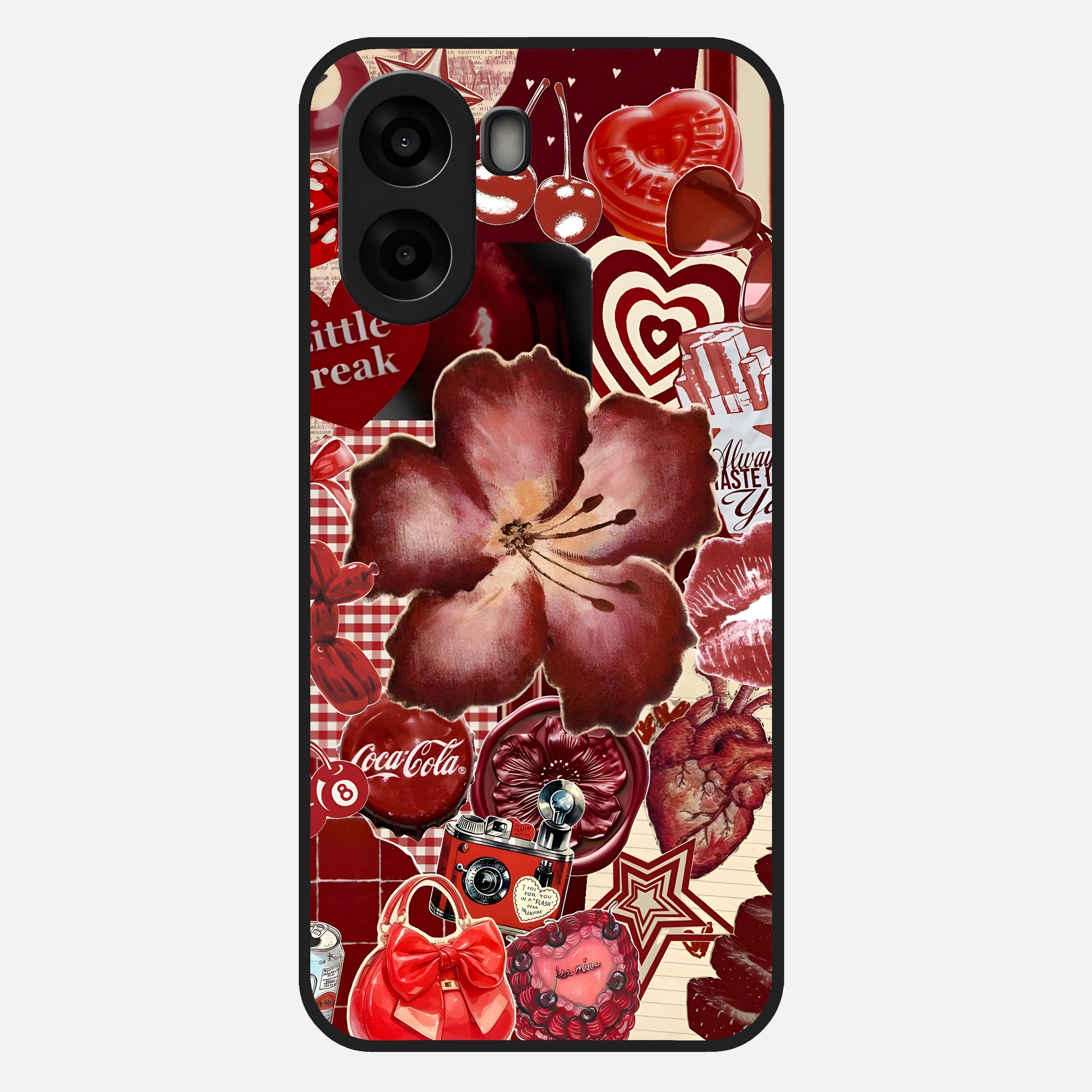  Aesthetic Little Freak Glass Case For Oppo A6s back cover – full design glossy printed glass finish
