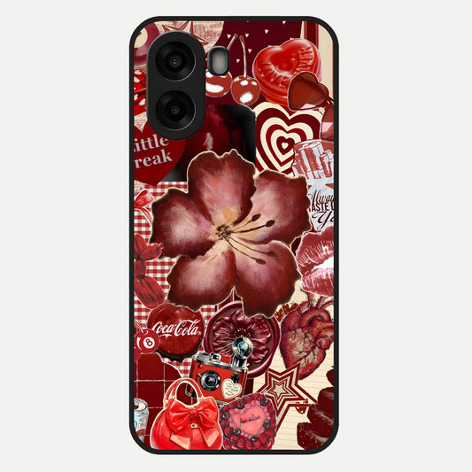  Aesthetic Little Freak Glass Case For Oppo A6s back cover – full design glossy printed glass finish
