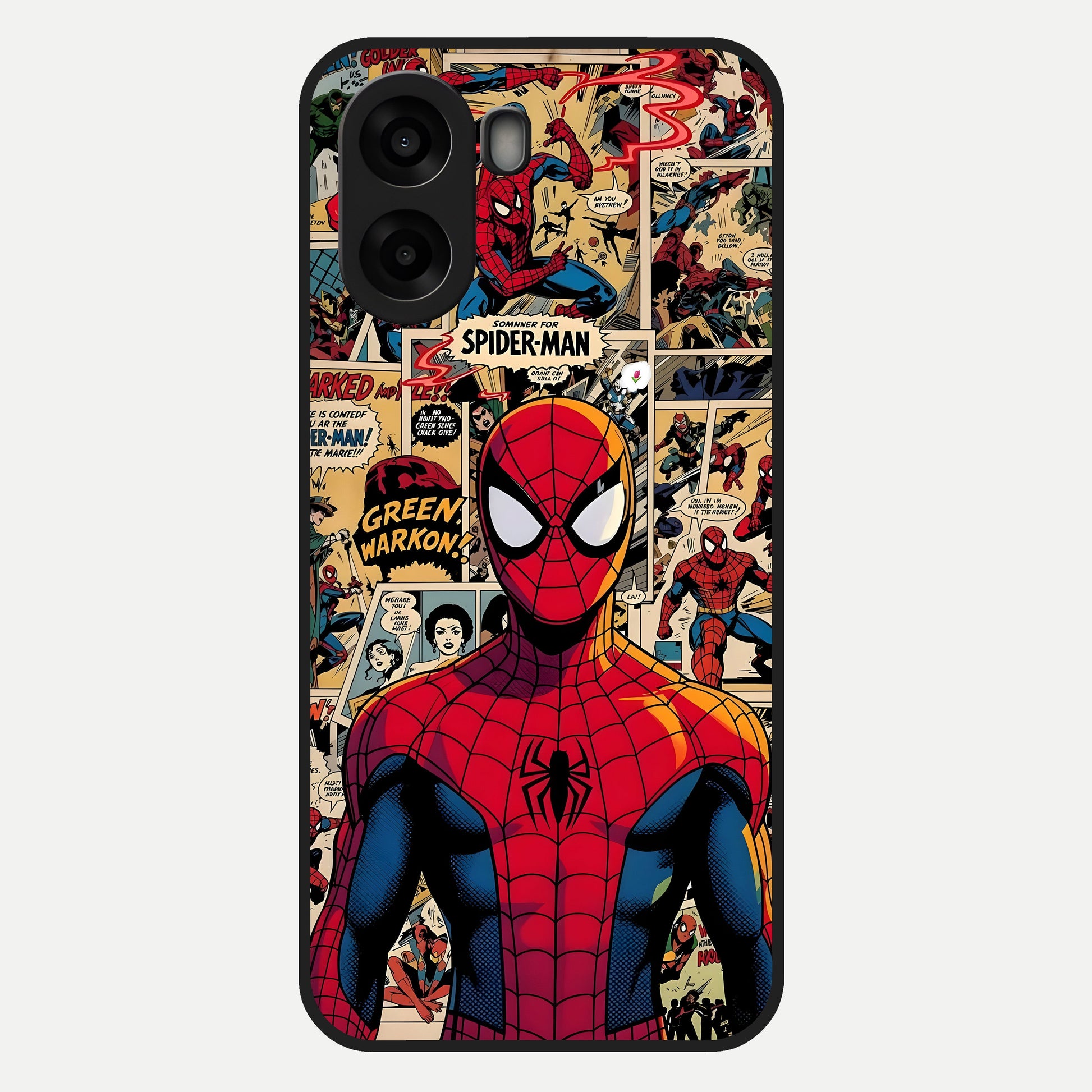 Aesthetic Spider Glass Case For Oppo A6s back cover – full design glossy printed glass finish