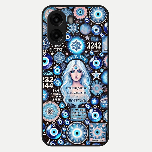  Angel Aura Shield Glass Case For Oppo A6s back cover – full design glossy printed glass finish