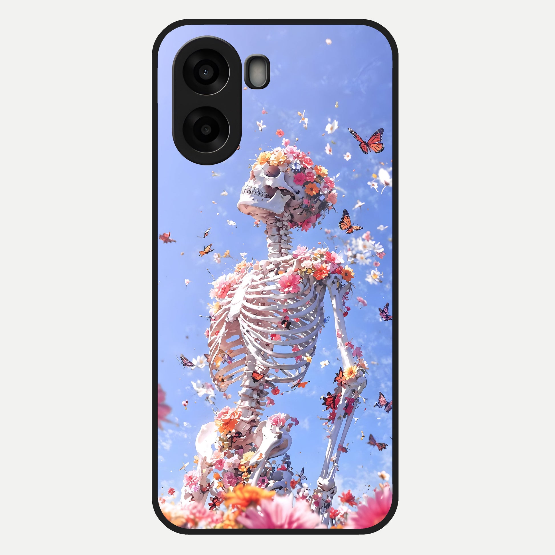  Bloom Beyond Bones Glass Case For Oppo A6s back cover – full design glossy printed glass finish