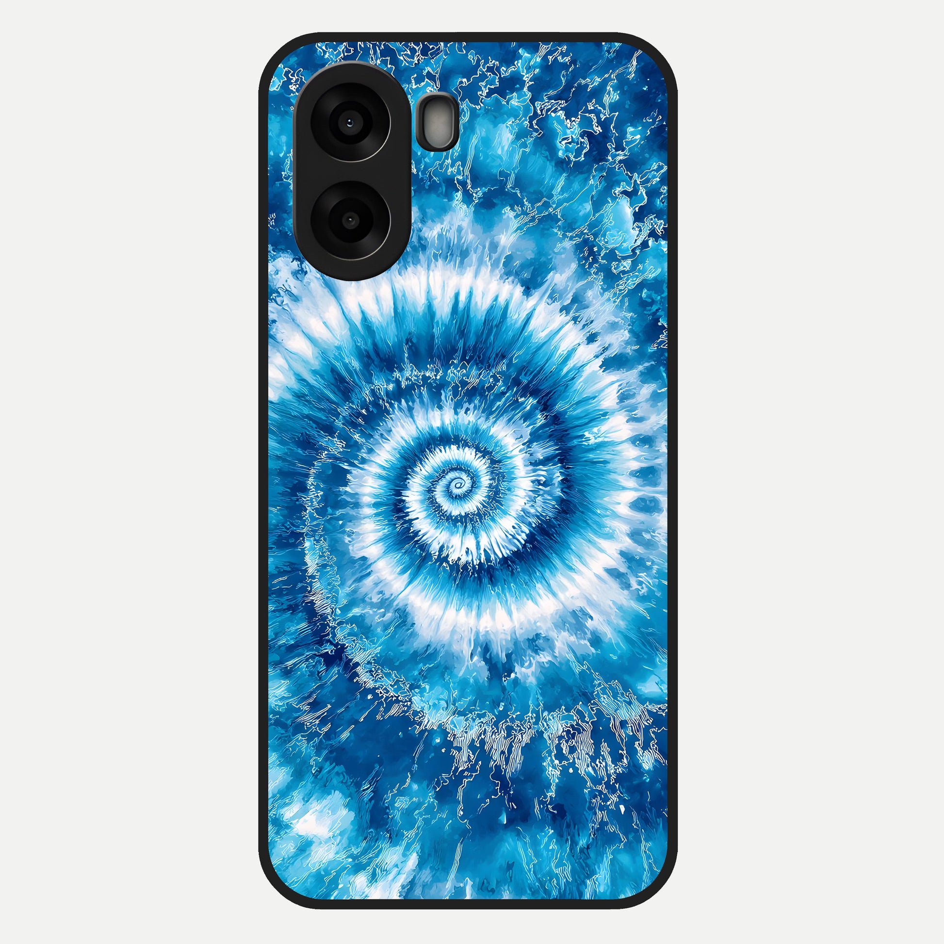  Blue Galaxy Wave Glass Case For Oppo A6s back cover – full design glossy printed glass finish