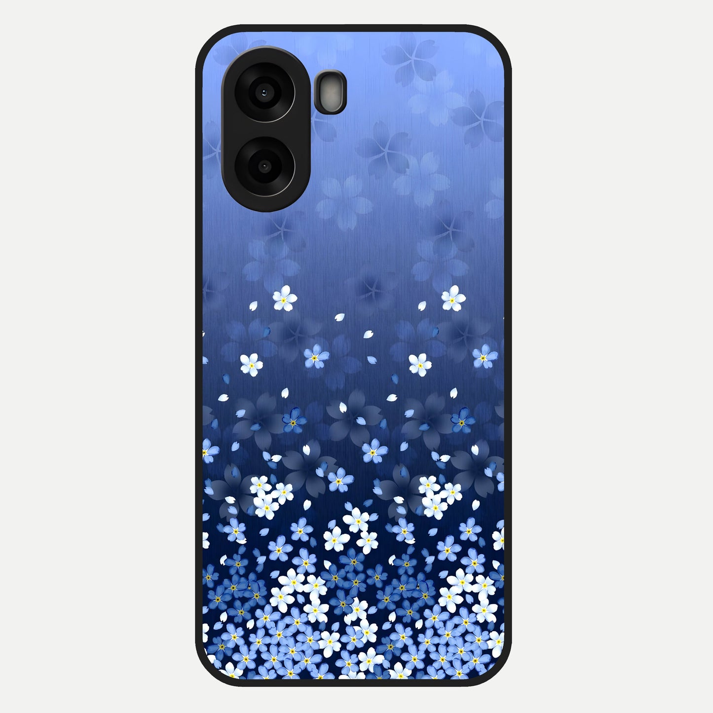  Blue Starry Glass Case For Oppo A6s back cover – full design glossy printed glass finish