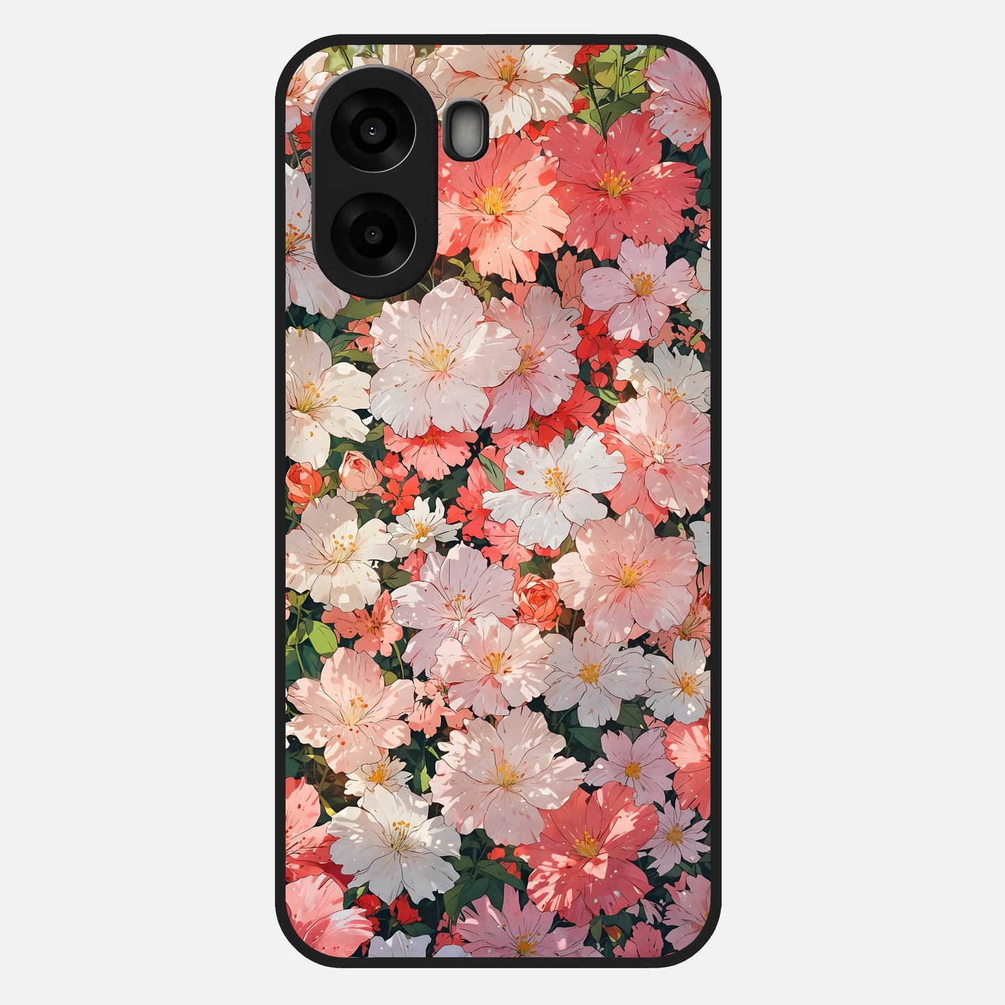  Blush Bloom Field Glass Case For Oppo A6s back cover – full design glossy printed glass finish