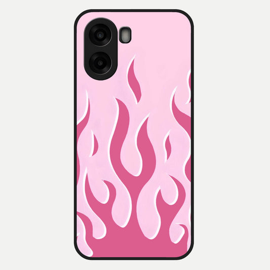  Blush Flame Energy Glass Case For Oppo A6s back cover – full design glossy printed glass finish