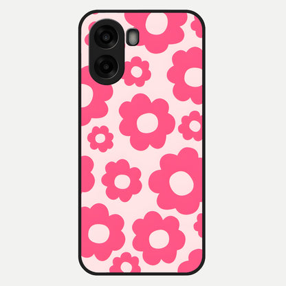  Blush Flower Pop Glass Case For Oppo A6s back cover – full design glossy printed glass finish