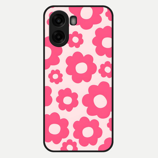  Blush Flower Pop Glass Case For Oppo A6s back cover – full design glossy printed glass finish