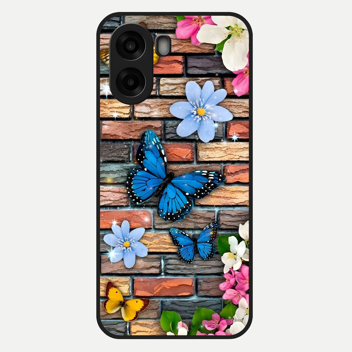  Brick Bloom Flight Glass Case For Oppo A6s back cover – full design glossy printed glass finish