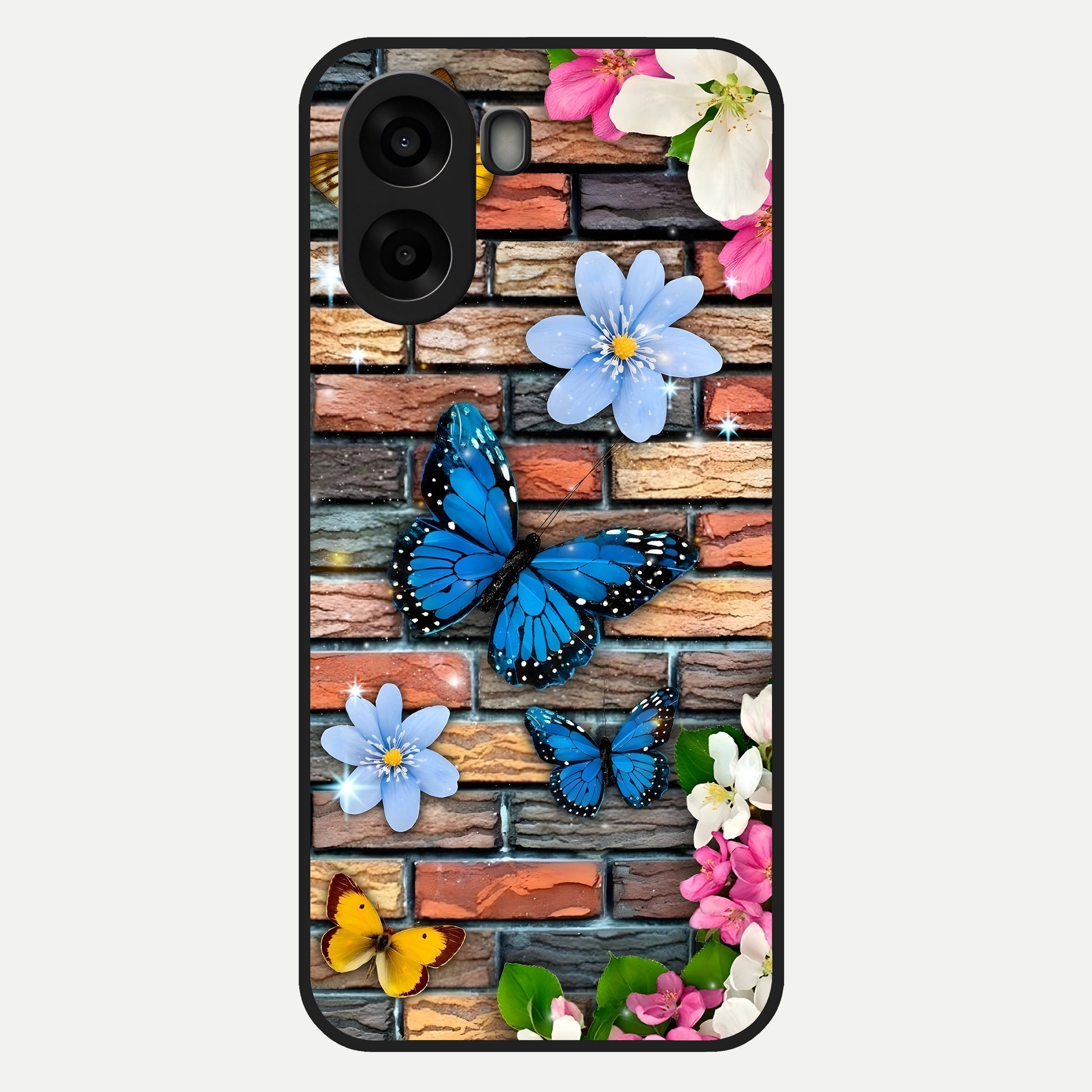  Brick Bloom Flight Glass Case For Oppo A6s back cover – full design glossy printed glass finish