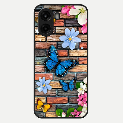  Brick Bloom Flight Glass Case For Oppo A6s back cover – full design glossy printed glass finish