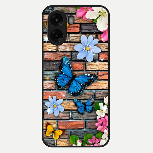  Brick Bloom Flight Glass Case For Oppo A6s back cover – full design glossy printed glass finish