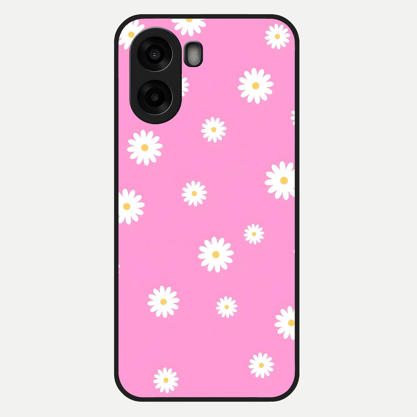  Bubblegum Daisy Pop Glass Case For Oppo A6s back cover – full design glossy printed glass finish