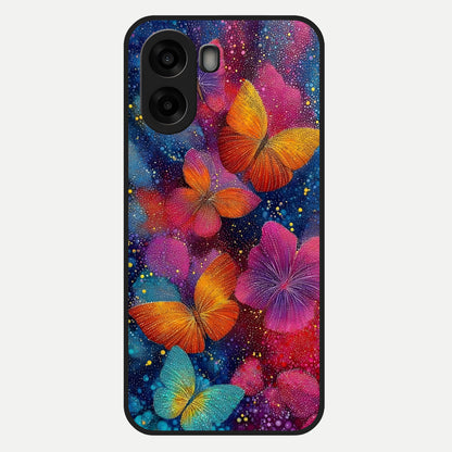  Butterfly Dream Mist Glass Case For Oppo A6s back cover – full design glossy printed glass finish
