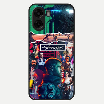  CYBERPUNK Legacy Glass Case For Oppo A6s back cover – full design glossy printed glass finish