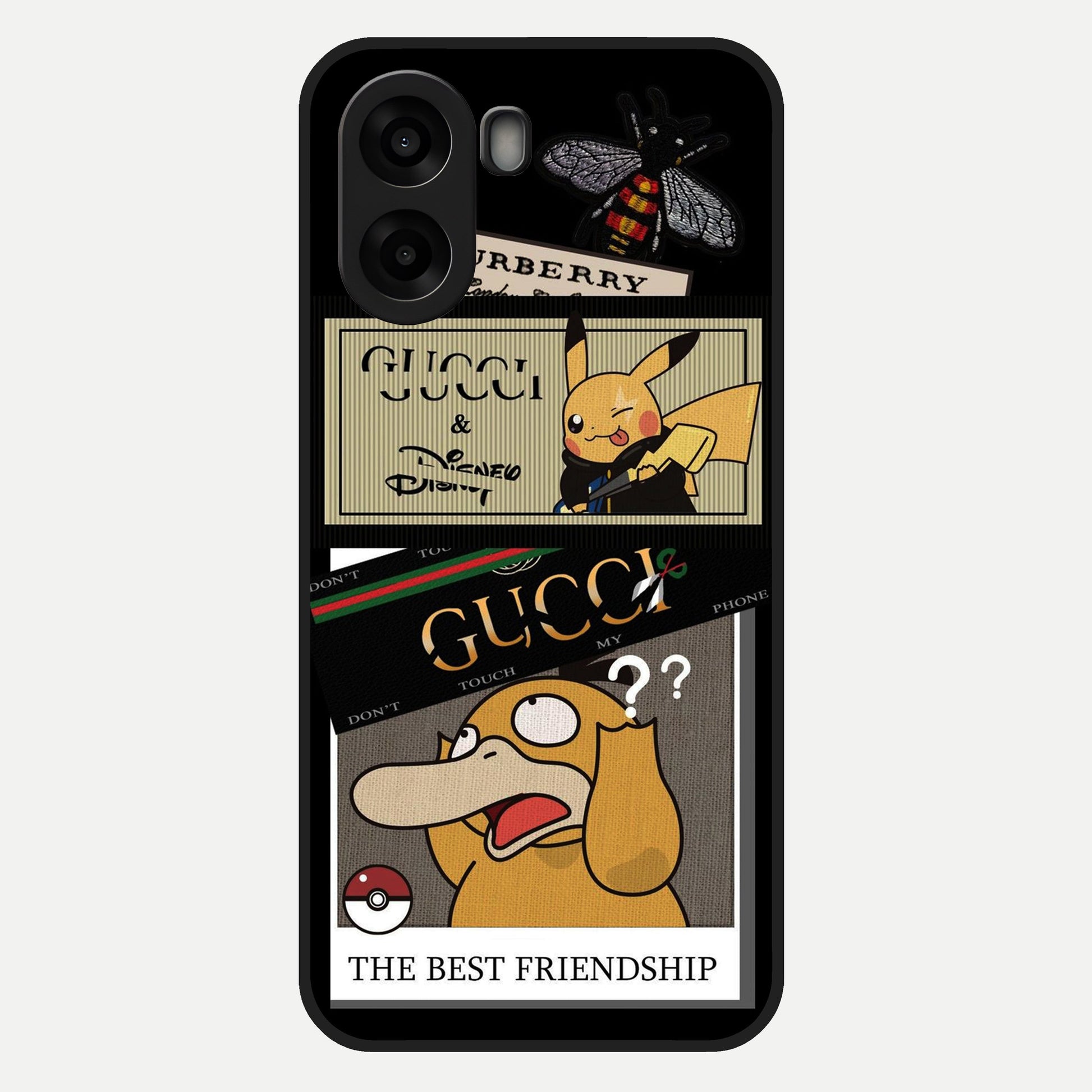  Cartoon Brand Play Mashup Glass Case For Oppo A6s back cover – full design glossy printed glass finish