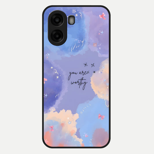  Celestial Cloud Magic Glass Case For Oppo A6s back cover – full design glossy printed glass finish