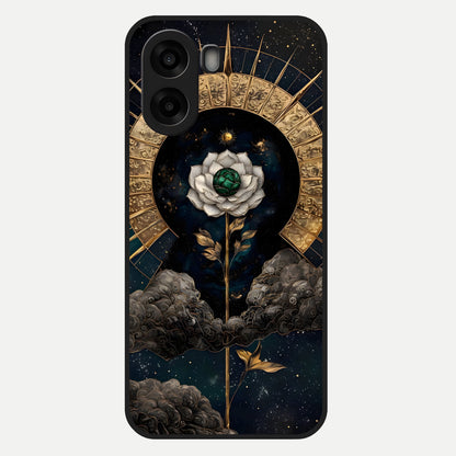  Celestial Lotus Morang Glass Case For Oppo A6s back cover – full design glossy printed glass finish