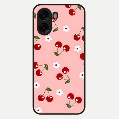  Cherry Love Mood Glass Case For Oppo A6s back cover – full design glossy printed glass finish