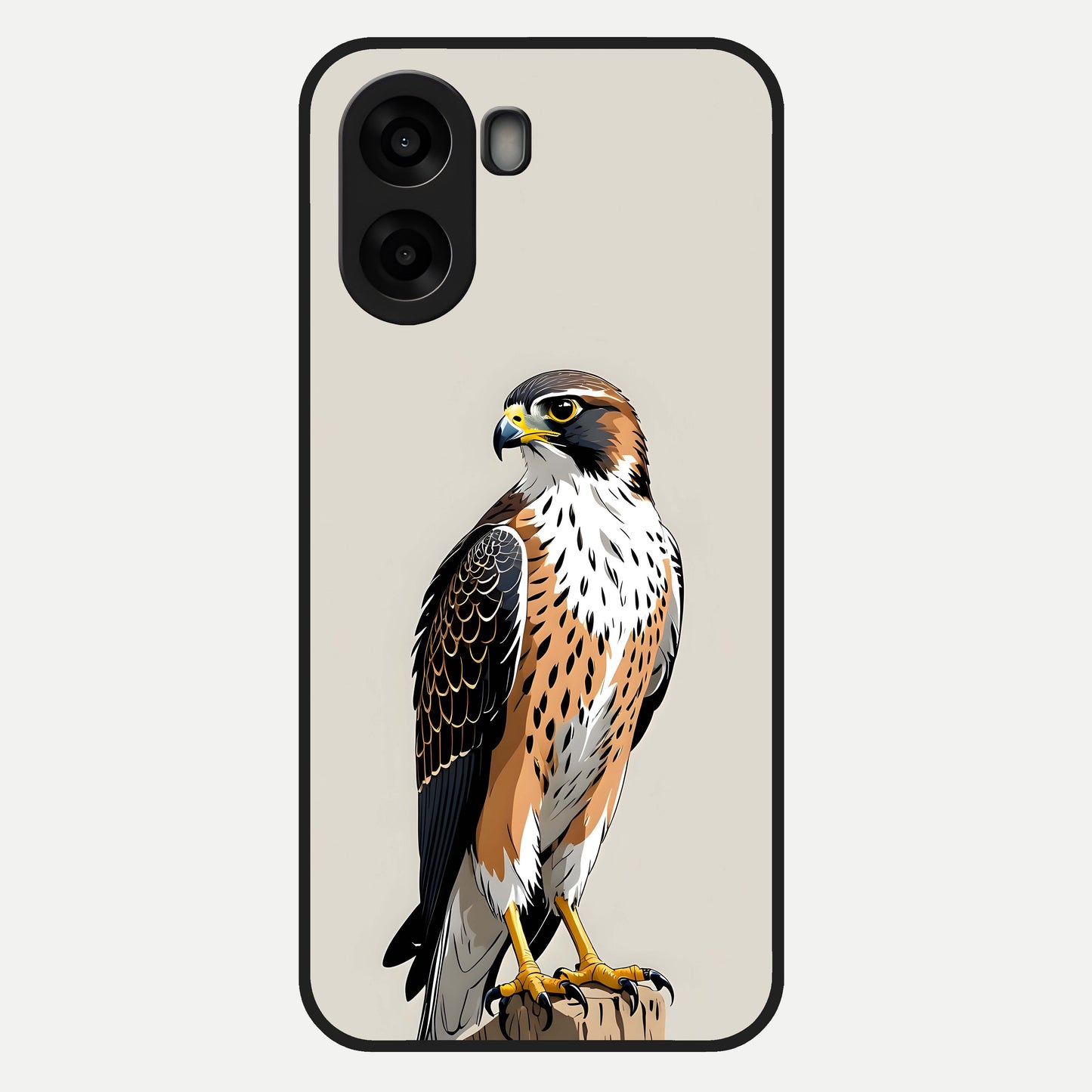  Clever Eagle Glass Case For Oppo A6s back cover – full design glossy printed glass finish