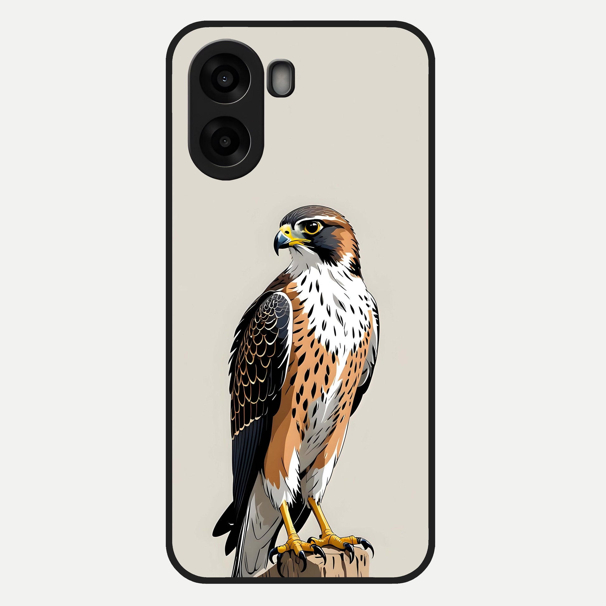  Clever Eagle Glass Case For Oppo A6s back cover – full design glossy printed glass finish
