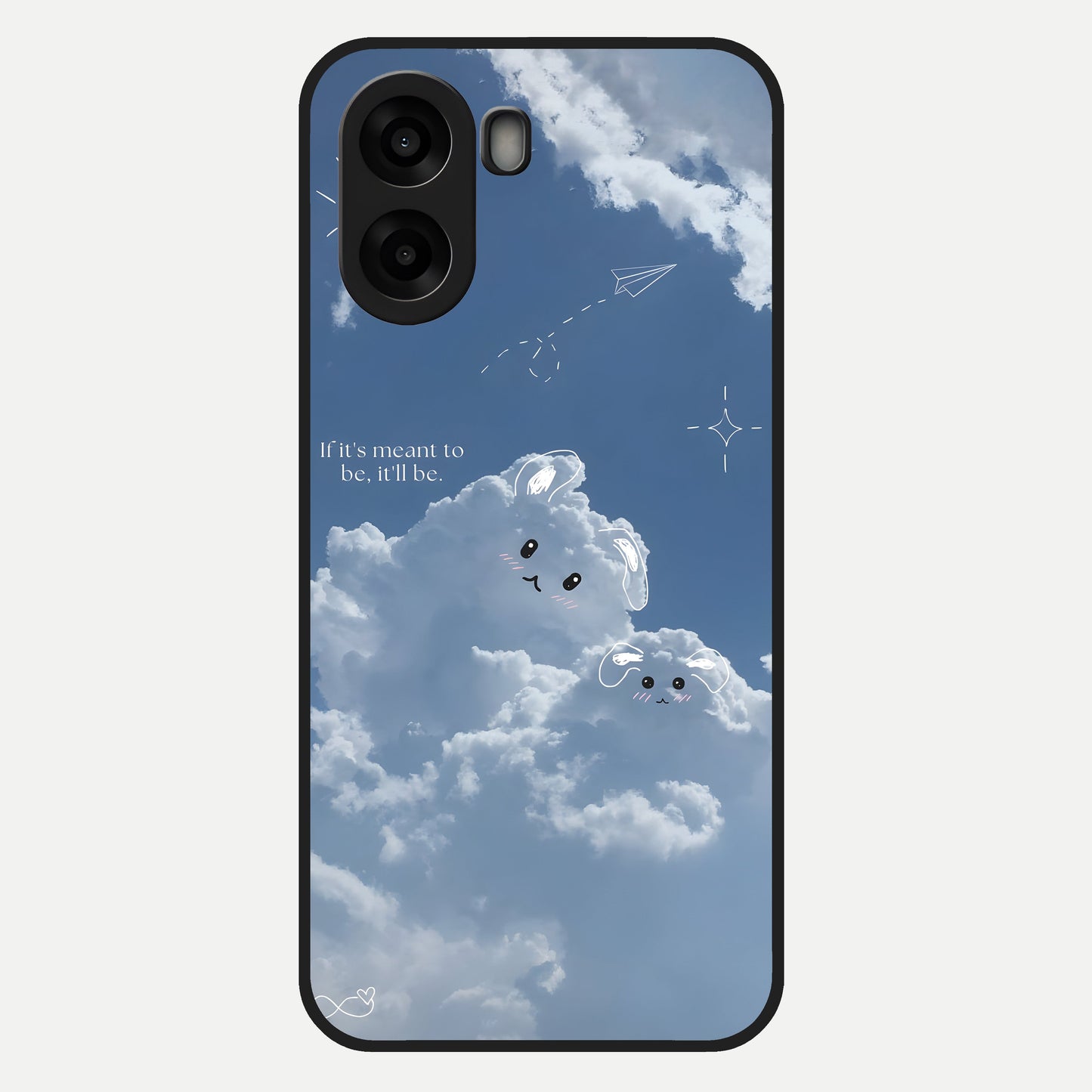  Cloud Bunny Dreams Glass Case For Oppo A6s back cover – full design glossy printed glass finish